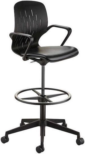 Safco Shell Extended-Height Chair Black