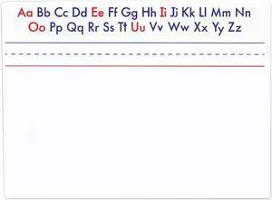 Flipside Products 12"W x 9"H Two Sided Magnetic Dry Erase Board with Reference Alphabet - Pack of 24