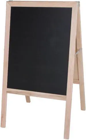 Flipside Products Foldable Natural Wood Black Chalkboard Marquee Easel for Announcements, Sales and Specials - 42" x 24"