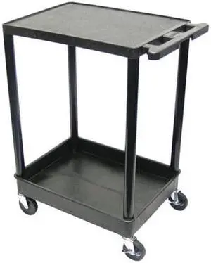 Luxor STC21-B - Flat Top and Tub Bottom Shelf Cart