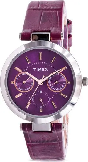 Timex Multifunction Leather Ladies Watch