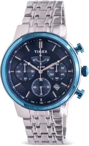 Timex Stainless Steel Chronograph Mens Watch