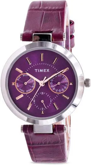 Timex Multifunction Leather Ladies Watch