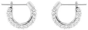 Swarovski Stone Pierced Hoop Earrings -