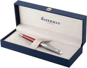Waterman Ballpoint Pen - Hemisphere French Riviera/Le Club Red - Medium Point
