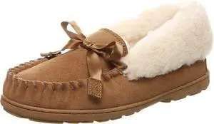 BEARPAW Womens Indio Sheepskin Fur Lined Slippers
