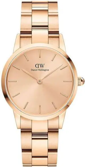 Daniel Wellington Iconic Link Rose Gold-Tone Ladies Watch