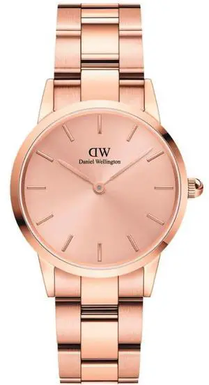 Daniel Wellington Iconic Link Unitone Rose Gold-Tone Ladies Watch