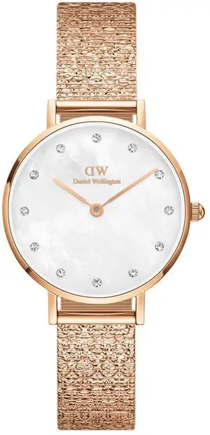 Daniel Wellington Petite Lumine Pressed Piano Rose Gold-Tone Ladies Watch