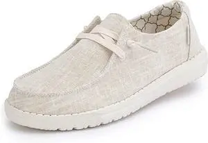 Hey Dude Womens Wendy Lace-Up Loafers - Sparkling Gold
