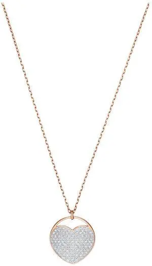 Swarovski Ginger Pendant - White - Rose Gold Plating