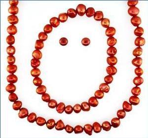Genuine Fresh Water Pearls Earring Necklace Bracelet Set -