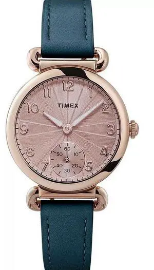 Timex Model 23 Rose Gold-Tone Leather Ladies Watch