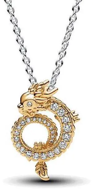 Pandora Two-tone Chinese Year of the Dragon Collier Necklace