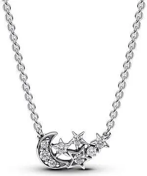 Pandora Sparkling Moon & Star Collier Necklace