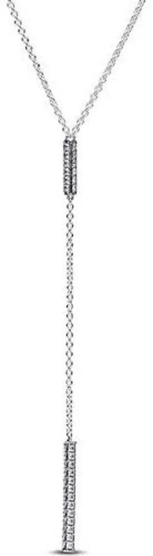 Pandora Timeless Pave Prism Drop Necklace