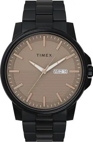 Timex Classics Black Stainless Steel Mens Watch