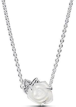 Pandora White Rose in Bloom Collier Necklace