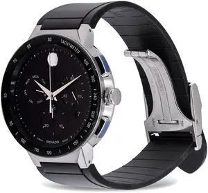 Movado Sapphire Chronograph Rubber Mens Watch