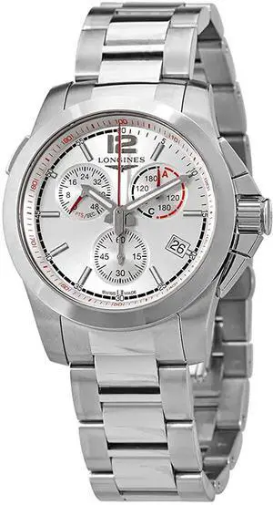 Longines Conquest Chronograph Jumping 41 Stainless Steel Mens Watch