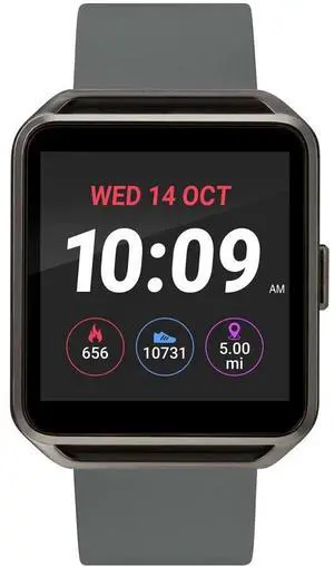 iConnect by Timex Gunmetal Smartwatch Gray Silicone