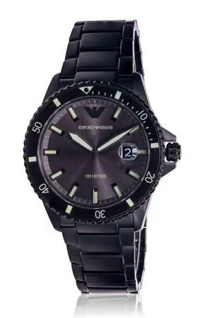 Emporio Armani Black Stainless Steel Mens Watch