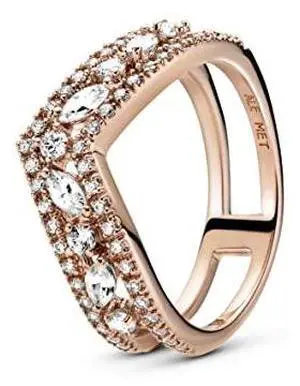 Pandora Sparkling Marquise Double Wishbone Ring