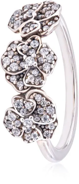 Pandora Moments Triple Pansy Flower Ring