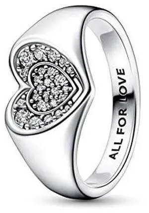 Pandora Radiant Heart Pave Signet Ring