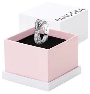 Pandora Timeless Pave Crossover Dual Band Ring