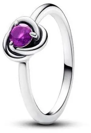 Pandora February Purple Eternity Circle Ring