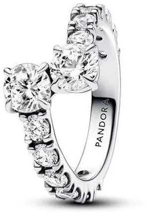 Pandora Sparkling Overlapping Band Ring Pandora Sparkling Overlapping Band Ring
