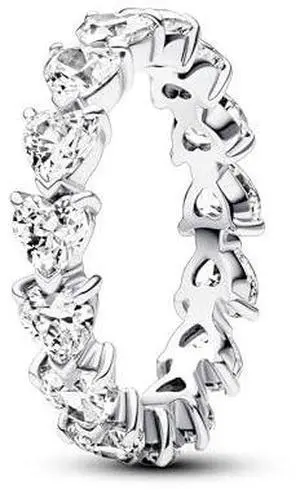 Pandora Row of Hearts Eternity Ring