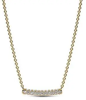 Pandora Timeless Pave Single-row Bar Collier Necklace
