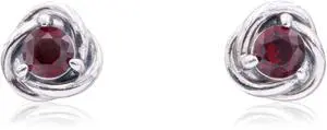 Pandora January Red Eternity Circle Stud Earrings