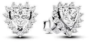 Pandora Sparkling Heart Halo Stud Earrings