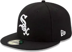 New Era MLB Chicago White Sox Wool 59Fifty Fitted Baseball Cap - Black/White New Era MLB Chicago White Sox Wool 59Fifty Fitted Baseball Cap - Black/White