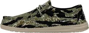 Hey Dude Mens Wally Camouflage Loafer - Tiger Stripe Camo