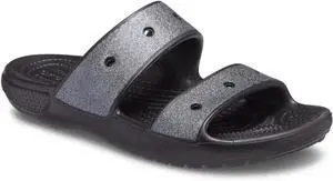 Crocs Unisex Classic Croc Glitter II Sandal - Black