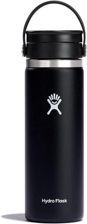 Hydro Flask Wide Mouth with Flex Sip Lid Insulated Water Bottle Travel Mug - 20 oz- Black