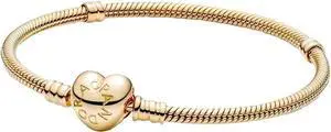 Pandora Moments Heart Clasp Snake Chain Bracelet