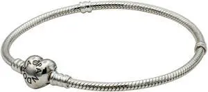 Pandora Moments Silver Bracelet with Heart Clasp 20CM -