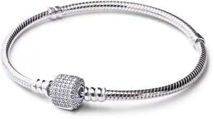 PANDORA Moments Silver Signature Clasp Bracelet -
