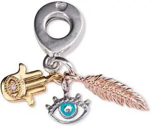 PANDORA Hamsa - All-seeing Eye & Feather Spirituality Dangle Charm