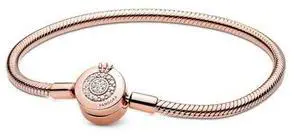 Pandora Moments Sparkling Crown O Snake Chain Bracelet
