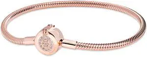 Pandora Moments Sparkling Crown O Snake Chain Bracelet