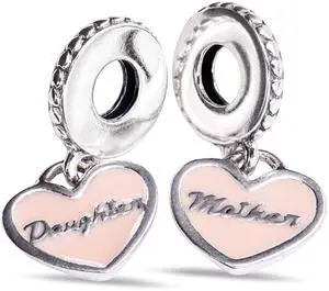 PANDORA Mother & Daughter Hearts Pendant Charm - 792072EN40
