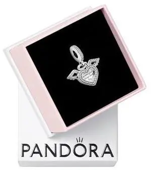 PANDORA Heart and Angel Wings Dangle Charm - 798485C01