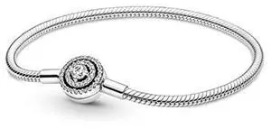 Pandora Moments Halo Snake Chain Bracelet