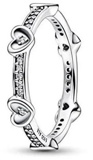 Pandora Radiant Sparkling Hearts Ring